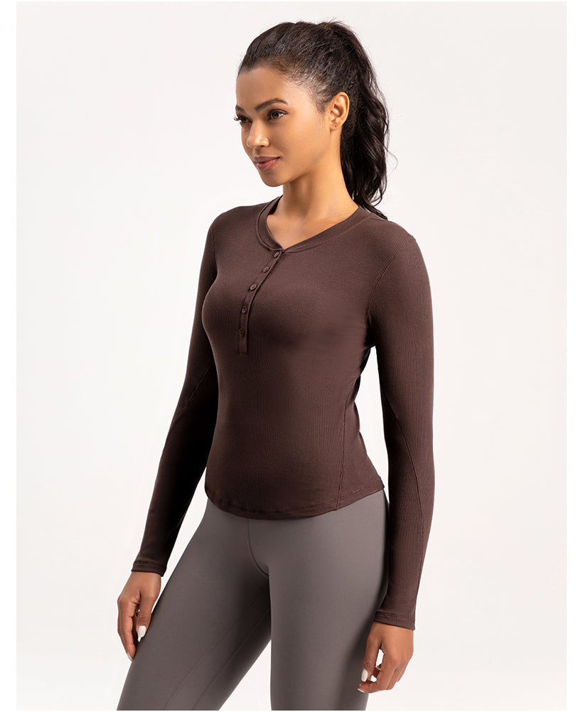The Infinity Modal Henley Athleisure Shirt Top