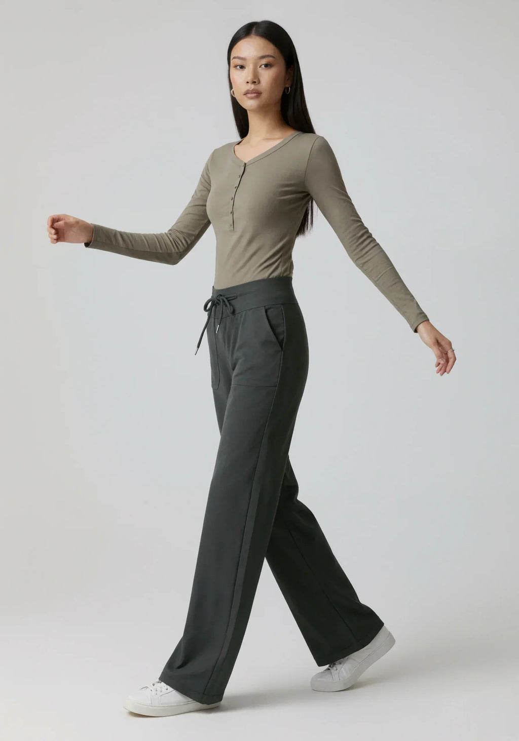 The Infinity Modal Henley Athleisure Shirt Top