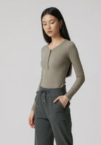 The Infinity Modal Henley Athleisure Shirt Top