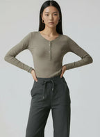 The Infinity Modal Henley Athleisure Shirt Top