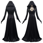 Halloween's Vampire Lady Cosplay Costume with Jacquard Coat and Dress