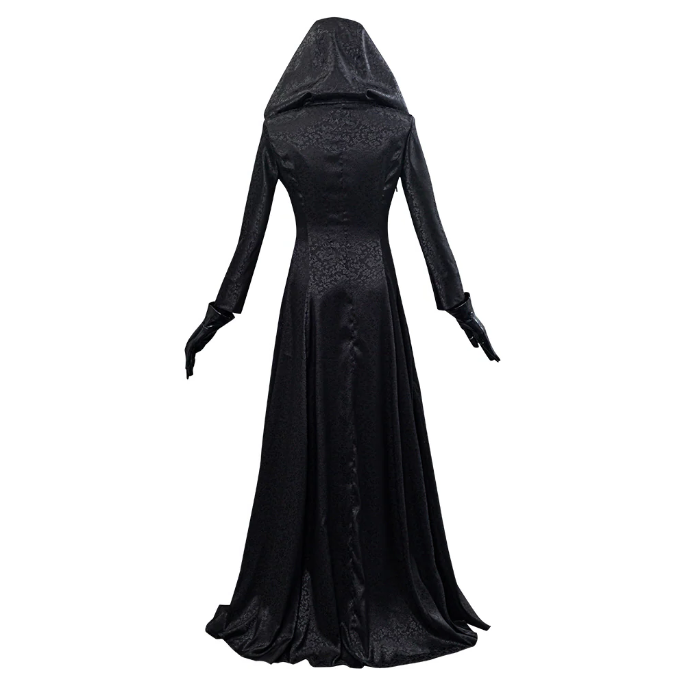 Halloween's Vampire Lady Cosplay Costume with Jacquard Coat and Dress