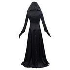 Halloween's Vampire Lady Cosplay Costume with Jacquard Coat and Dress