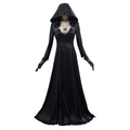 Halloween's Vampire Lady Cosplay Costume with Jacquard Coat and Dress