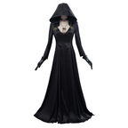 Halloween's Vampire Lady Cosplay Costume with Jacquard Coat and Dress