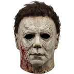 Halloween's Realistic White Latex Slasher Mask for Cosplay & Parties