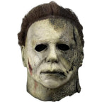 Halloween's Realistic White Latex Slasher Mask for Cosplay & Parties