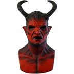 Halloween's Realistic Demon Mask with Horns for Cosplay & Costume Parties