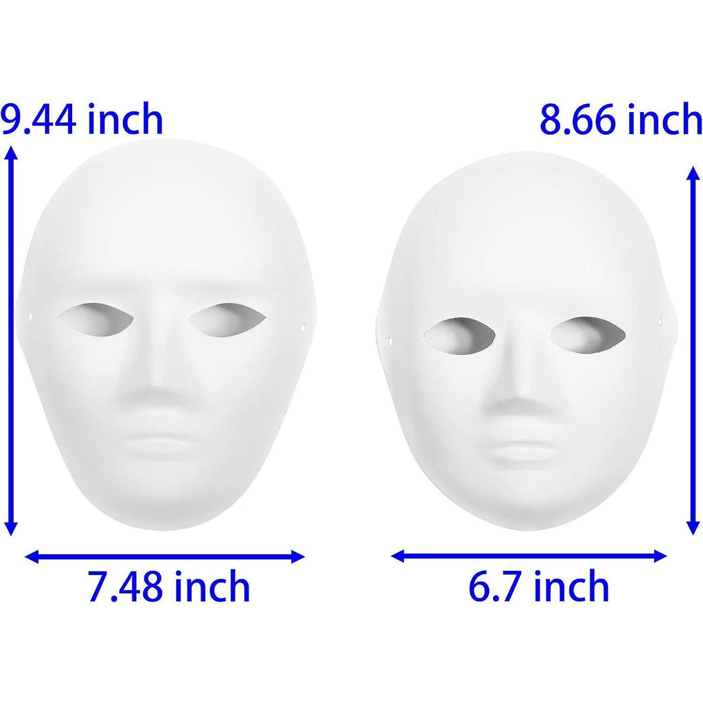 Halloween's 14 Pack Paper Mache Masks for Masquerade and Art Projects