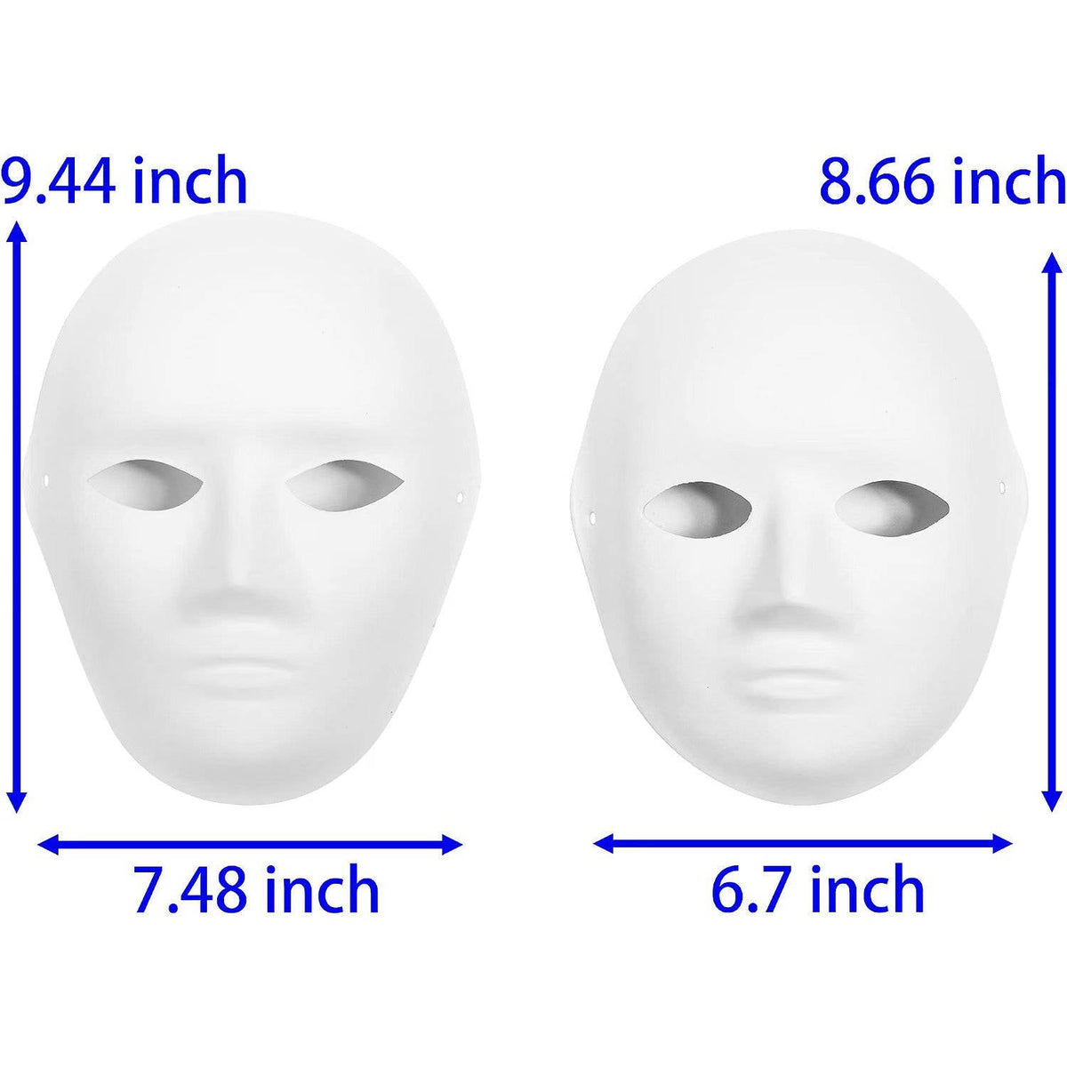 Halloween's 14 Pack Paper Mache Masks for Masquerade and Art Projects
