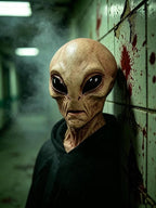 Halloween's Full Head Alien Latex Mask for Costume Parties