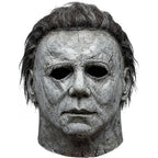 Halloween's Realistic White Latex Slasher Mask for Cosplay & Parties