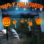 Halloween's 10 Pack Waterproof Solar Pumpkin Stake Lights for Outdoor Decor
