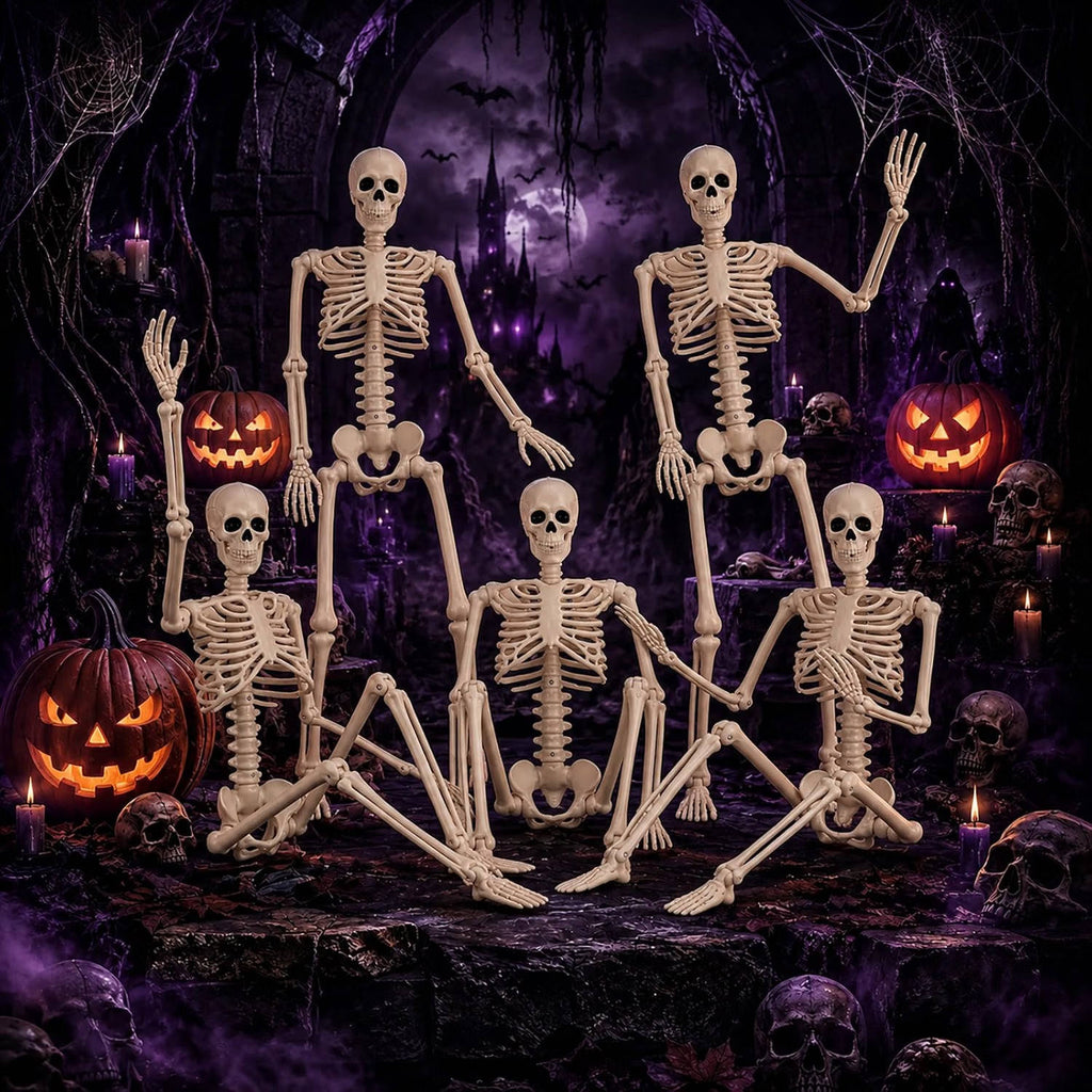 Halloween's 2 Pack 36 Inch Movable Joint Skeleton Decorations
