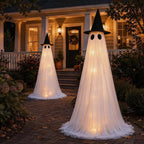 Halloween's 2 Pack 5 Ft Large Light Up Ghost Decorations for Outdoors
