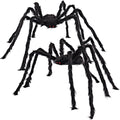 Halloween's 2 Pack 5 FT Giant Hairy Black Spider Decorations for Parties