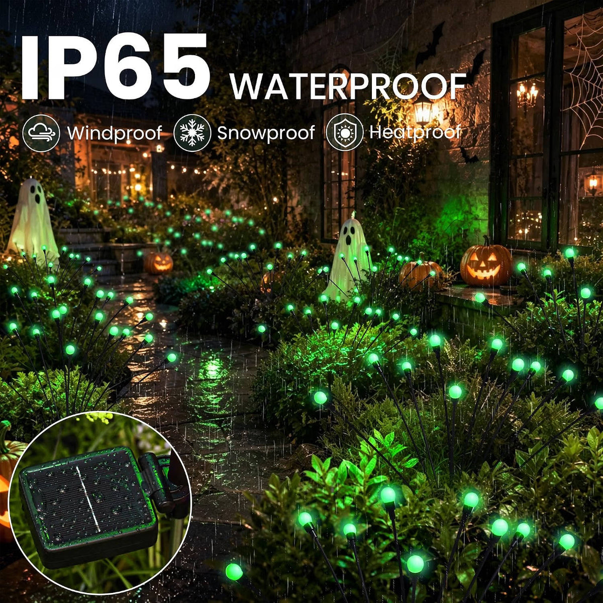 Halloween's 4 Pack Solar LED Lights for Outdoor Yard and Garden Decor