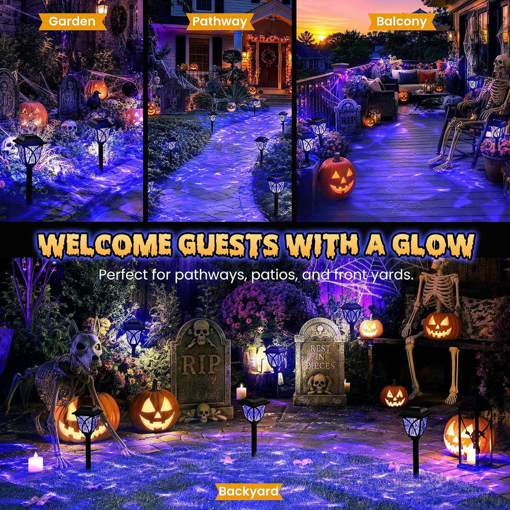 Halloween's Solar Outdoor Pathway Lights for Yard, Garden, and Party Decor