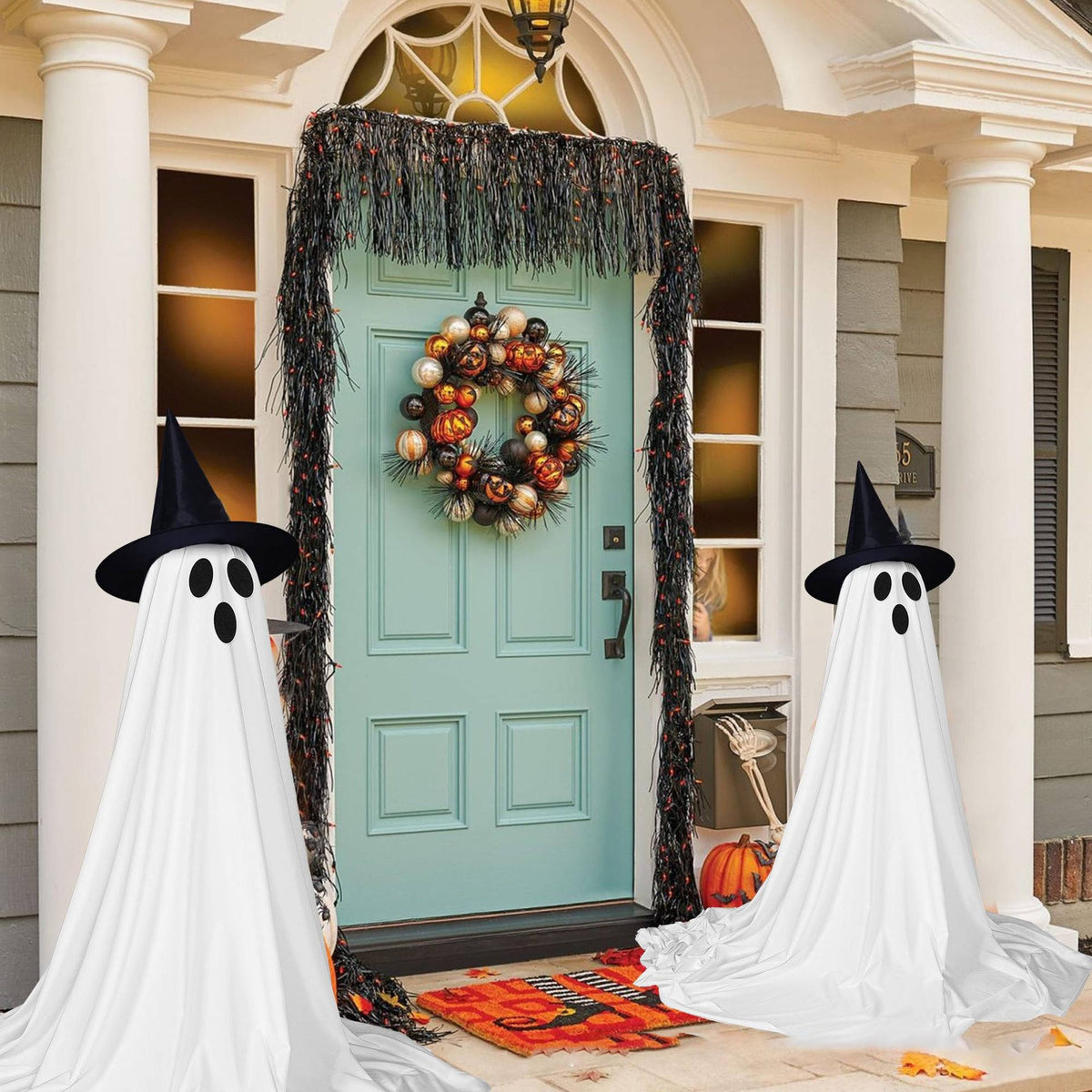 Halloween's 5 FT Lighted Ghost Decorations with Remote - 2 Pack