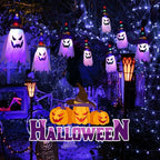 Halloween's Multicolor Ghost String Lights with Witch Hats, 9.8ft