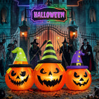 Halloween's Inflatable Pumpkin Yard Decoration with LED Lights, 6 Feet