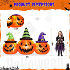 Halloween's Inflatable Pumpkin Yard Decoration with LED Lights, 6 Feet