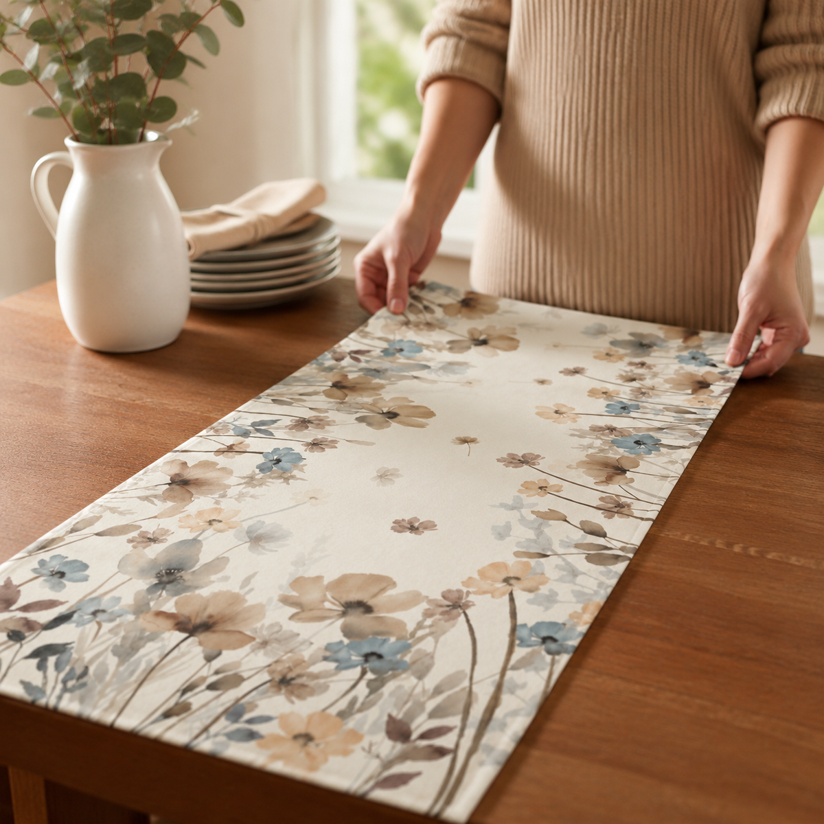 Taormina Botanical Table Runner for Dining Table