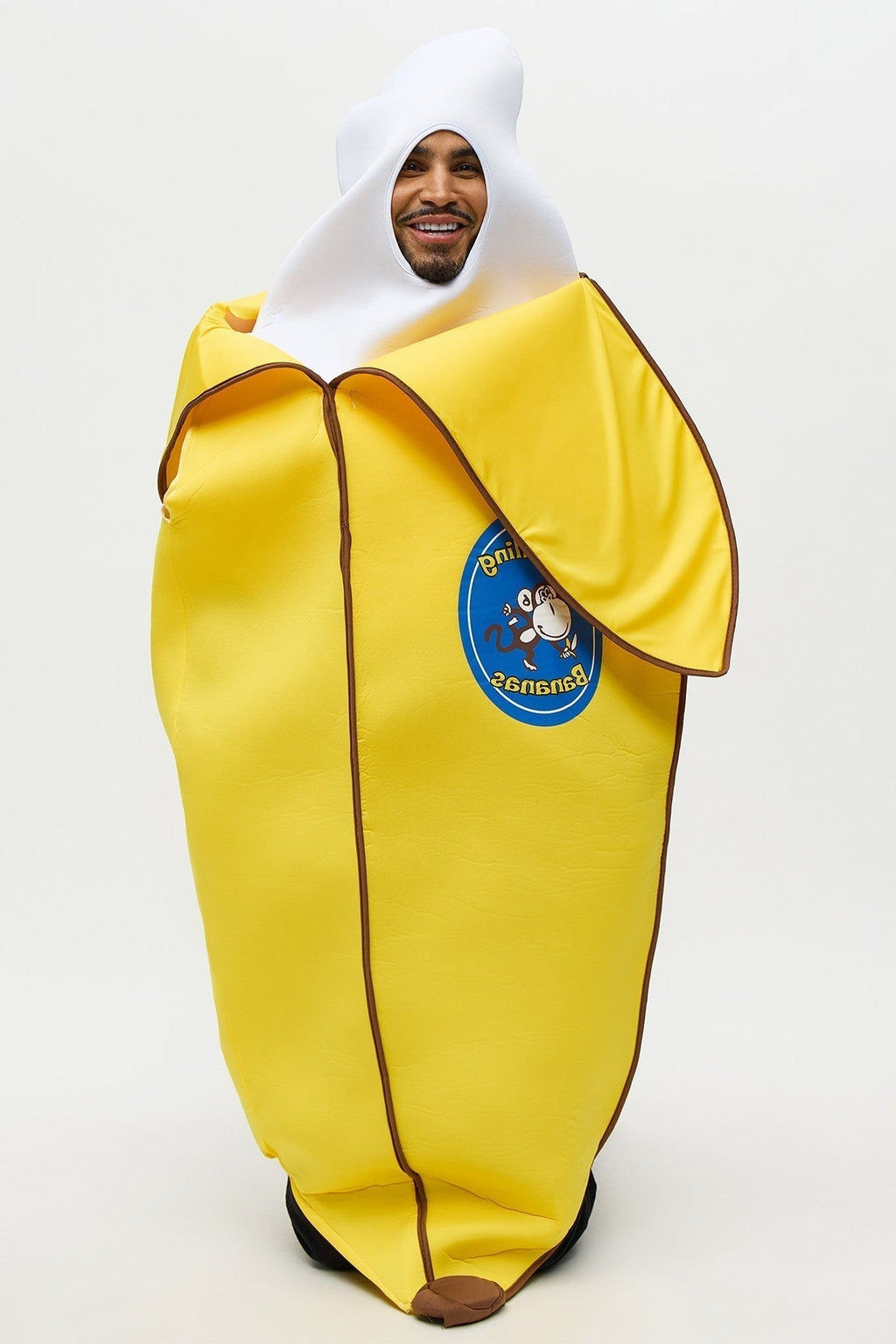 Halloween's Yellow Banana Costume Tunic with Foam Structure and Open Face