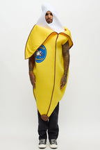 Halloween's Yellow Banana Costume Tunic with Foam Structure and Open Face