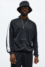 Halloween's Men's Two Piece Hip Hop Costume with Black and White Contrast