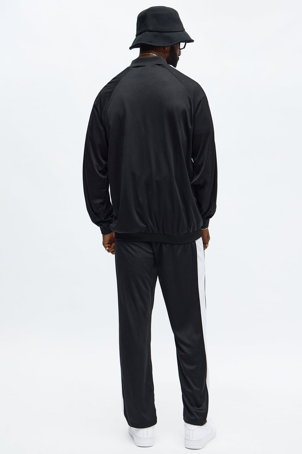 Halloween's Men's Two Piece Hip Hop Costume with Black and White Contrast