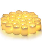 Halloween's LED Flameless Candles with Warm White Glow, 24-Pack