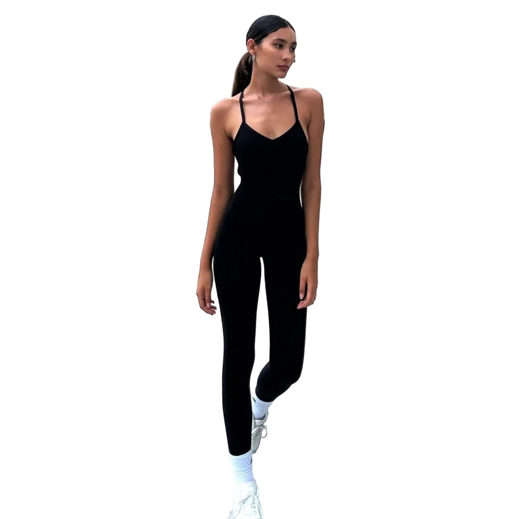The Strappy Back Sculpting Compression Athletic Jumpsuit